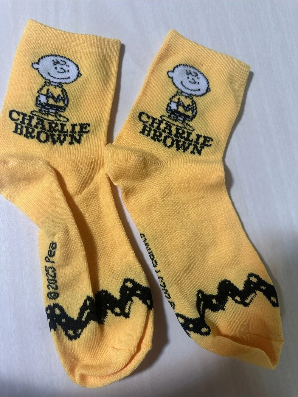 Charlie Brown Yellow Novelty Socks